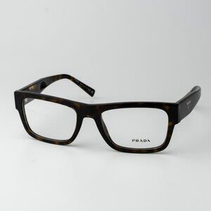 Prada Women Eyeglasses Havana Rectangle Unisex PR15YV 2AU1O1 BRAND NEW